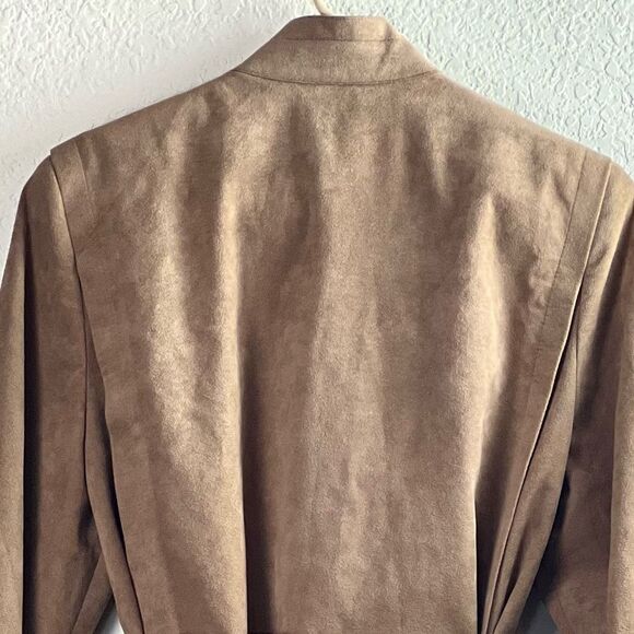 Vintage 70’s Pauline Trigere Oversized Faux Suede Textured Coat - Picture 6 of 12